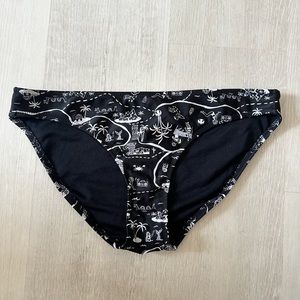 Old Navy - Black, Patterned Bikini Bottoms - Women’s Medium